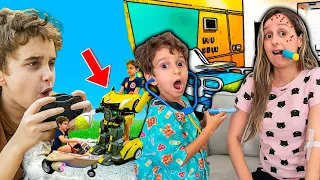PAULINHO e TOQUINHO Brincam com ROBÔ, No Parquinho, VIRAM MEDICO - Vídeos e DIVERTIDOS para CRIANÇAS