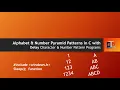 Alphabet Number Pyramid Patterns in C with Delay Character Number Pattern Programs