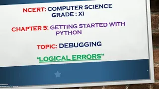 XI Science 5 Errors