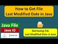 How to Get File Last Modified Date in Java Java File Java IO Java Tutorial