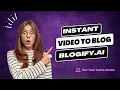 YouTube INSTANT Article to Blogger with Blogify AI