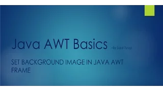 Set background image in Java AWT frame