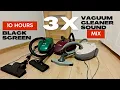 3 x Vacuum Cleaner Sound MIX WHITE NOISE 10 Hours Black Screen