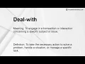 Deal-with Meaning