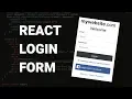 React Login Form with Bootstrap Style reactstrap tutorial