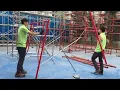 How is H frame scaffolding erected