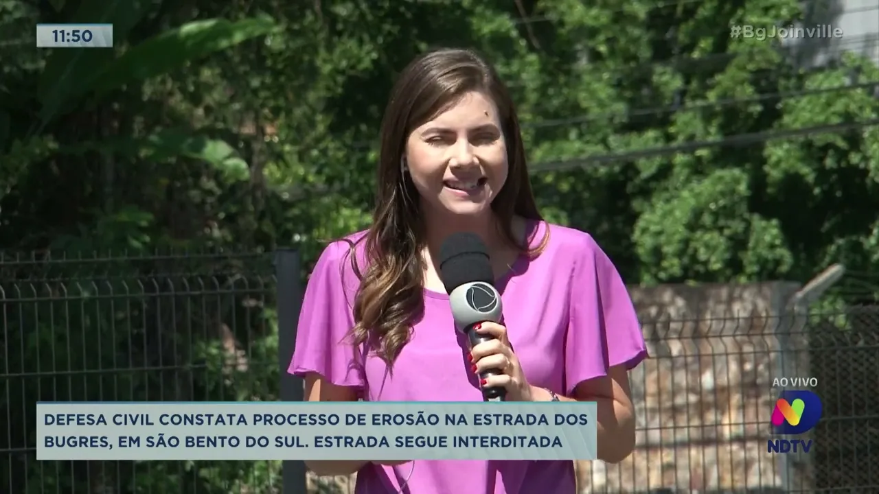 Defesa Civil: constata processo de erosão na Estrada dos Bugres, em São Bento do Sul