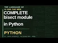 Bisect module in Python
