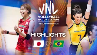 japan vs brazil highlights week 3 womens vnl 2025
