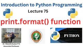 print format function in python programming pprint module Introduction to Python