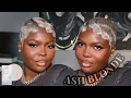 How I achieved this ASH BLONDE PIXIE using the famous