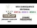 Code Chef January Cook Off Editorial Mex Subsequence DIV1A DIV2C DIV3 E DP