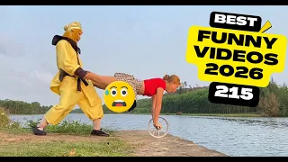 Best Funny Videos 2026 🤣 😂 Try Not To Laugh Challenge - Cười Vỡ Bụng | Episode 215