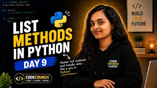 Learn Python Lists Methods in One Day 9 100 Days of Python Python Interview Questions