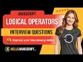 JavaScript Logical Operators Interview Questions Answers