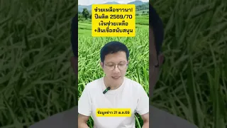 เงินช่วยเหลือชาวนา+สินเชื่อสนับสนุน ปีการผลิต2569/70 #ชาวนา #เกษตรกร #ข้าว