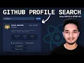 GITHUB PROFILE SEARCH APP Using REACT JS GITHUB API Step-By-Step Tutorial