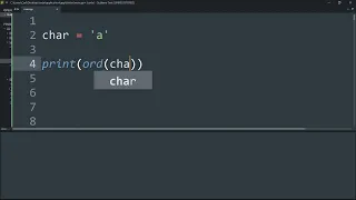 Convert a char to its equivalent ASCII character using Python