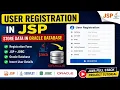 User Registration Form in JSP Store User Data in Oracle Database Advance Java