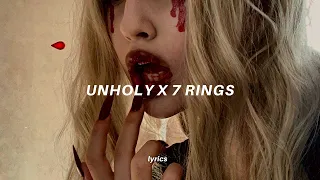 Download unholy x 7 rings (Lyrics) tiktok version | Sam Smith x Ariana Grande - unholy 7 rings ft. Kim Petras MP3