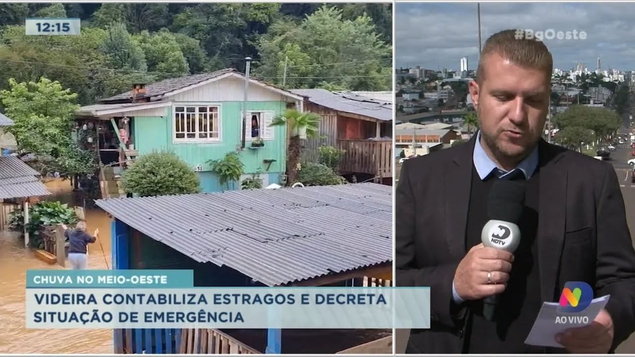 Municípios do Meio-Oeste atingidos pelas fortes chuvas começaram a contabilizar os prejuízos