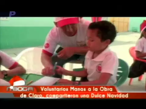 Voluntarios manos a la obra de claro compartieron una dulce navidad