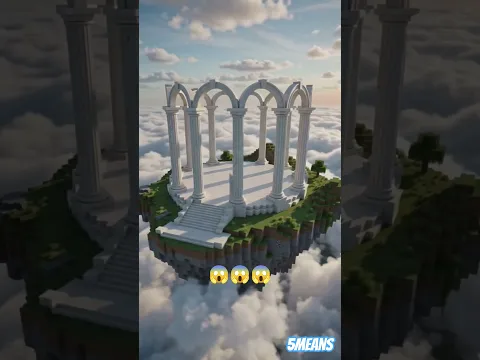 Minecraft Builds a Giant Floating Sky Temple in Seconds! ☁️🏛️ #minecraft