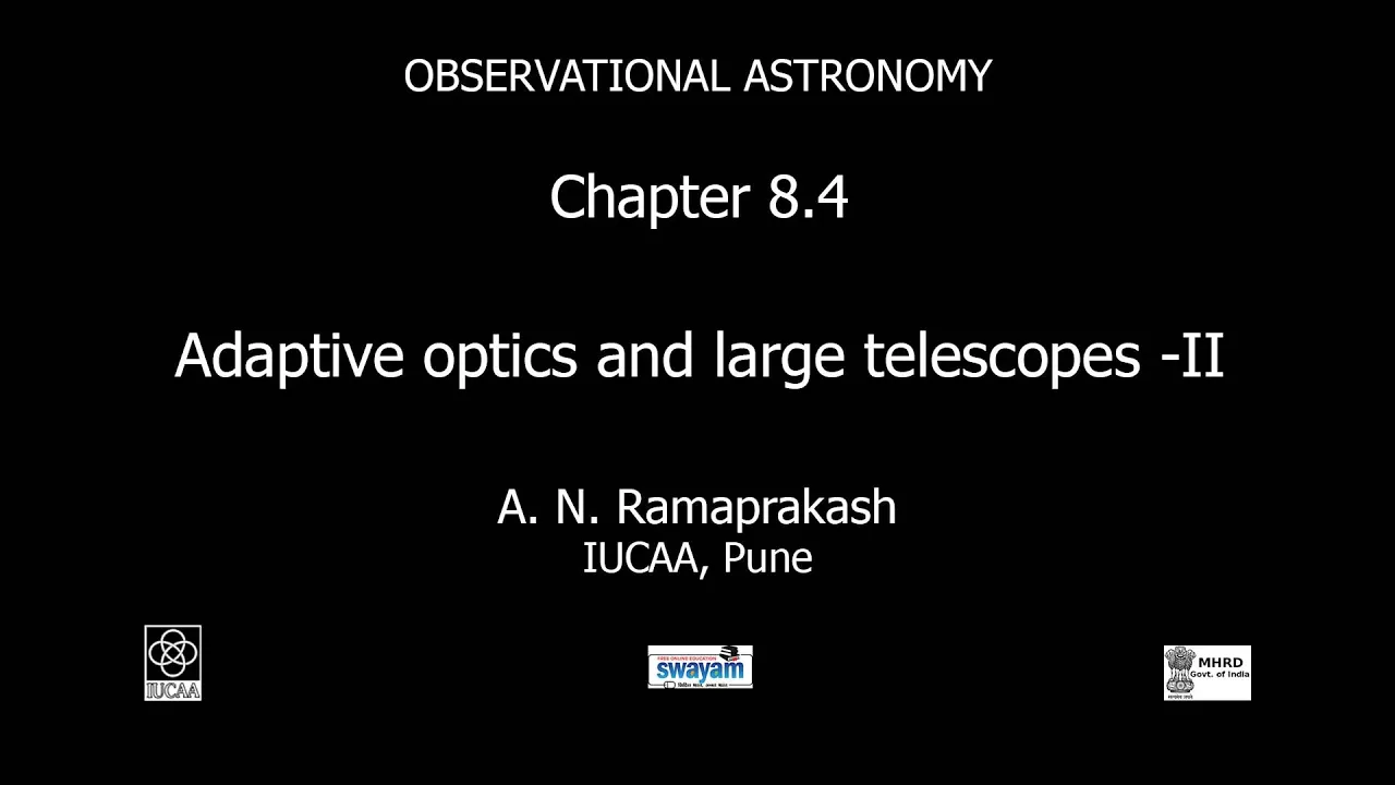 Chapter 8.4  Adaptive optics and large telescopes - II