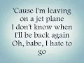 Leaving On a Jet Plane-Chantal Kreviazuk (with lyrics)