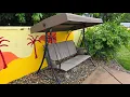 Purple Leaf Outdoor Patio Porch Swing and Weather Resistant Adjustable Tilt Canopy QUICK OVERVIEW