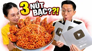 Ăn Mừng Nút Bạc Thứ 3 Với Tô Mì Chân Gà Bà Tuyết Khổng Lồ Siêu Cay.