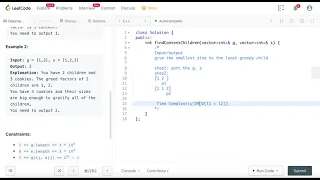 Leetcode 455 Assign Cookies Logic Coding Greedy