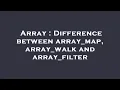 Array Difference between array - map array