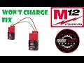 Milwaukee M12 Battery Not Charging Easy Repair Tutorial Fix Flashing Red Green Jump Start Method