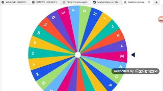 Alphabet spin wheel