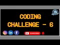 Coding Challenge - 6 Max non-repeating characters LockDown Learner