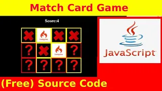 33rd JavaScript Project - Match The Card Game for beginners with source code