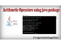 How to make simple calculator in core java using operators package and function