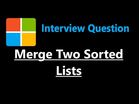 Merge Two Sorted Lists - Leetcode 21 - Python - YouTube thumbnail