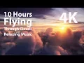 Download Lagu 4K UHD 10 hours - Flying Above Clouds with Relaxing Music, loop - calming, meditation, nature