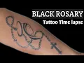 Black Rosary Tattoo on hand Tattoo Time lapse