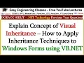 Visual Inheritance in VB NET - Create Windows Forms using Inheritance