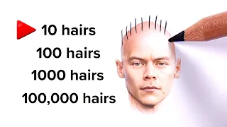Drawing Harry Styles - 10 to 100,000 Hairs - Pencil Art