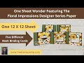Download Lagu Five Different One Sheet Wonder Book Binding Cards With Floral Impressions Designer Series Paper