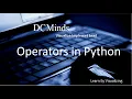 Python 3 Operators Arithmetic Comparison Assignment Logical