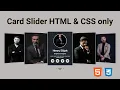 How to Create a Card Slider using HTML and CSS only Owl Carousel Slider in HTML and CSS only