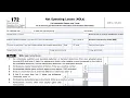 IRS Form 172 walkthrough Net Operating Losses
