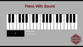 Piano with sound using html css and jquery