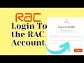 How to Login To RAC Account Regional Acceptance Sign In to View Membership Details