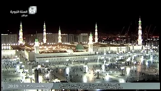 صلاة العشاء كاملة اليوم الإثنين 1438 7 6 المسجد النبوي الشيخ عبدالباري الثبيتي من الأحزاب 